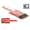 DELOCK Mini PCIe Átalakító > M.2 Kulcs B rés + Micro SIM rés