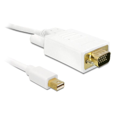 DELOCK miniDisplayport male to VGA male kábel 5m White kábel és adapter