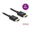 DELOCK Nagysebességű HDMI -kábel koax 48 Gbps 8K 60 Hz, fekete 0,5 m