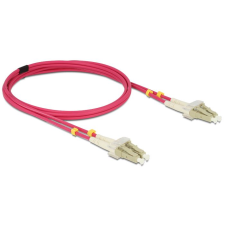 DELOCK OM4 optikai kábel LC/LC csatlakozás 2m (84641) (DE84641) kábel és adapter