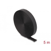 DELOCK Öntapadós szalag feltekercselve övvel Hx 5 m, Sz 20 mm fekete színű