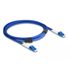 DELOCK Optikai kábel fém megerősítéssel LC Duplex - LC Duplex szimpla OS2 2 m kábel és adapter
