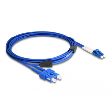 DELOCK Optikai kábel fém megerősítéssel LC Duplex - SC Duplex szimpla OS2 2 m kábel és adapter