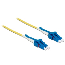 DELOCK optikai szálas LC > LC egyszeres OS2 kábel 10m (85087) (DE85087) kábel és adapter