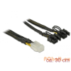 DELOCK PCI Express power cable 6 pin female > 2x 8 pin male 30cm