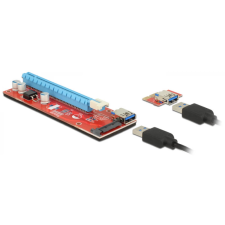 DELOCK PCI Express x1 &gt; PCI Express x16 + USB 60cm kábel és adapter