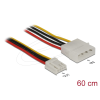 DELOCK Power Cable 4 pin male > 4 pin floppy female 60cm 83822