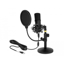 DELOCK Professzionális kondenzátor mikrofon-szett USB csatlakozóval podcasting-hoz és lejátszáshoz mikrofon