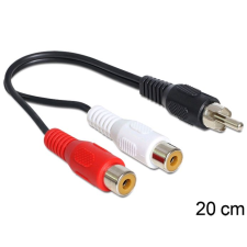 DELOCK RCA 2 x anya > RCA 1 x apa kábel 0,2 m (84493) (84493) - Átalakítók kábel és adapter