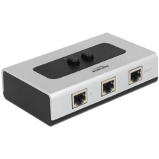 DELOCK RJ45 10/100/1000 2 port manual switch  (87673) (87673) hub és switch
