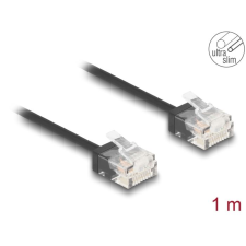 DELOCK RJ45 Cat.6 UTP hálózati kábel 1m fekete (80371) (del80371) kábel és adapter
