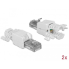 DELOCK RJ45 dugó Cat.6A UTP szerszám nélkül szerelheto 2 darab