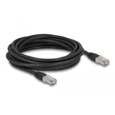 DELOCK RJ45 hálózati kábel Cat.6A S/FTP PE kültéri 1m fekete (80126) (DE80126) kábel és adapter