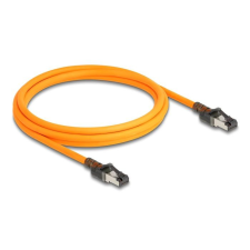  Delock RJ45 hálózati kábel USB Type-C porttal megtalálási, önazonosítási funkcióval Cat.6A S/FTP 2 m narancssárga kábel és adapter