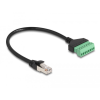 DELOCK RJ45 Kábel Cat.6 apa - Terminal Block Adapter 30 cm 2-rész