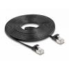 DELOCK RJ45 lapos patch kábelcsatlakozó a dugóhoz Cat.6A U/FTP 5 m fekete