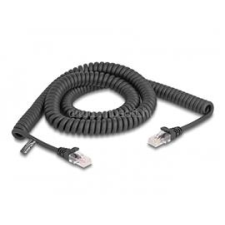 DELOCK RJ45 tekercselt kábel apa - apa Cat.5e 3 m, fekete (DL87994) kábel és adapter