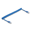 DELOCK RJ45 tekercses kábelcsatlakozó a dugóhoz Cat.6 UTP 0,8 m - 1,8 m kék