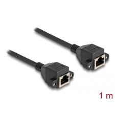 DELOCK RJ50 bővítő kábel anya - anya S/FTP 1 m fekete (80199) (del80199) kábel és adapter