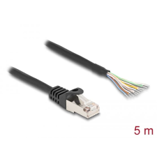 DELOCK RJ50 kábel apa - nyílt vezetékvég S/FTP 5 m fekete (80208) (del80208) kábel és adapter