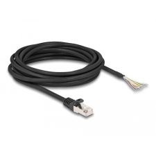  Delock RJ50 kábel apa - nyílt vezetékvégek S/FTP 5 m fekete kábel és adapter