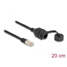 DELOCK RJ50 kábel apa - RJ50 anya beépített fedélsapkával 20cm (87893) (del87893) kábel és adapter