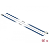 DELOCK Rozsdamentes Acél Kábelkötegek Hossza 300 x Szélesség 4,6 mm kék 10 db.