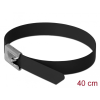 DELOCK Rozsdamentes Acél Kábelkötegek Hossza 400 x Szélesség 7,9 mm fekete 10 db.