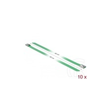 DELOCK rozsdamentes acél kábelkötegelő 10db (400x7,9mm, zöld) kábel és adapter