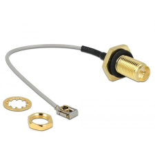 DELOCK RP-SMA anya válaszfali csatlakozó  > MHF I LK 10cm (89926) (del89926) kábel és adapter