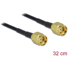 DELOCK RP-SMA F/F antenna kábel 0.3m fekete (88475) kábel és adapter