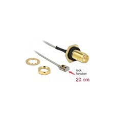 DELOCK RP-SMA (F) - MHF I LK (M) antenna kábel 20cm kábel és adapter