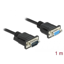  DeLock RS-232 D-Sub 9 male/famale 1m Black kábel és adapter