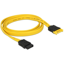  DeLock SATA 6 Gb/s plug &gt; SATA receptacle 100cm Extension cable Yellow kábel és adapter