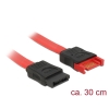 DELOCK SATA 6 Gb/s-s bővítőkábel csatlakozódugóval > SATA-s, csatlakozóhüvellyel, 30 cm, piros