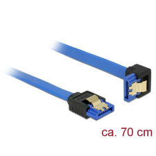 DELOCK SATA 6 Gb/s straight > SATA downwards angled 0,7m Blue kábel és adapter