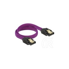 DELOCK SATA 6Gb/s kábel 30cm (lila) kábel és adapter