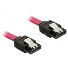 DELOCK SATA 6Gbps 10cm egyenes-egyenes piros kábel (DL82674) kábel és adapter