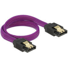 DELOCK SATA cable 6 Gb/s 30cm straight / straight metal Purple Premium kábel és adapter