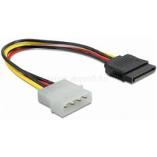 DELOCK SATA HDD egyenes - 4pin apa Molex hálózati kábel - 0,1m (DL60100) kábel és adapter