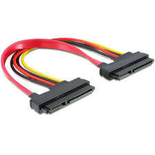 DELOCK SATA kábel (22 tű) anya (22 tű) anya, 20cm kábel és adapter
