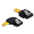 DELOCK SATA left/straight metal yellow kábel 30cm (82492)