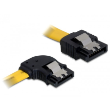  Delock SATA sárga, bal/egyenes csatl. (fémlappal), 30 cm-es összekötő kábel kábel és adapter