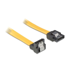 DELOCK SATA sárga, lefele / egyenes csatl. (fémlappal), 50 cm-es összekötő kábel kábel és adapter