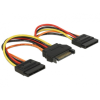 DELOCK SATA tápkábel 15 tus csatlakozódugóval > 2