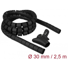 DELOCK Spirális kábelburkolat behúzó eszközzel 2,5 m x 30 mm fekete egyéb hálózati eszköz