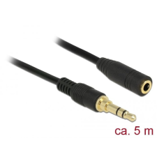 DELOCK Stereo Jack Extension Cable 3.5 mm 3 pin male to female 5m Black kábel és adapter