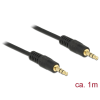 DELOCK Stereo Jack kábel 3.5 mm 3 pin apa > apa 1 m fekete