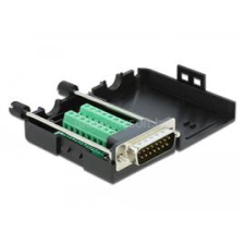 DELOCK Sub-D15 apa - sorkapocs átalakító házzal (DL66566) kábel és adapter