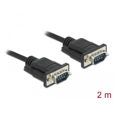 DELOCK Sub-D9-es, RS-232 soros kábel, apa-apa, 2 m kábel és adapter